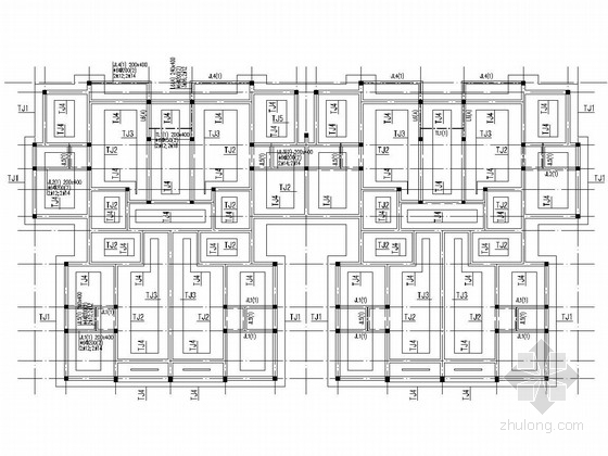 7层砖混结构图资料下载-七层砖混结构住宅楼结构施工图（5种户型）