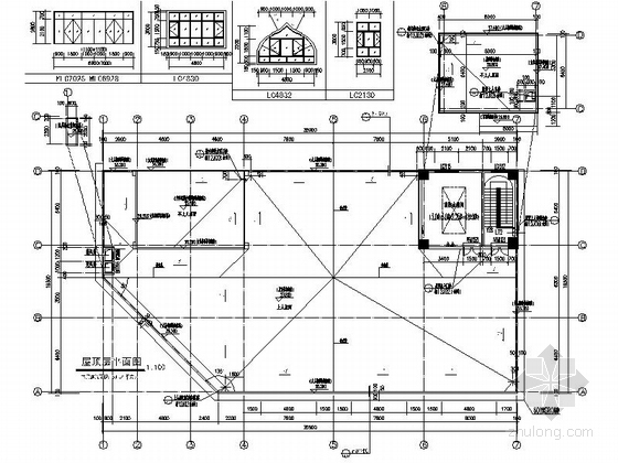 [新疆]5层现代风格立体停车库建筑设计施工图（知名建筑事务所）-5层现代风格立体停车库建筑设计平面图