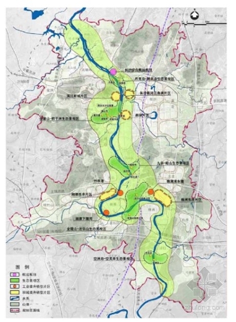 [湖南]城市规划及单体设计方案文本（国外知名建筑事务所）-城市规划分析图