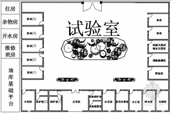 提升式制梁场平面布置图-试验室 