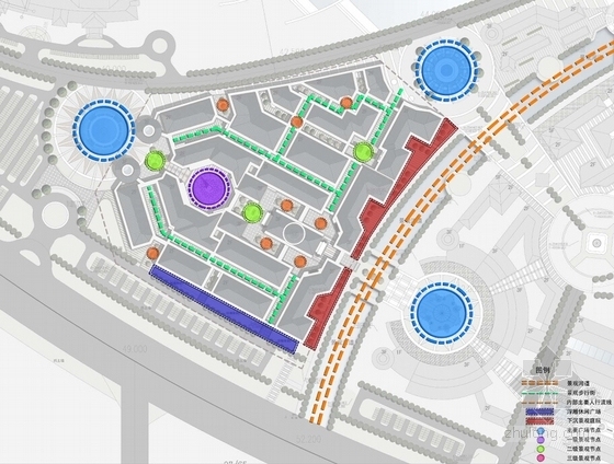[安徽]欧洲小镇奥特莱斯商业街建筑设计方案文本-欧洲小镇奥特莱斯商业街分析图