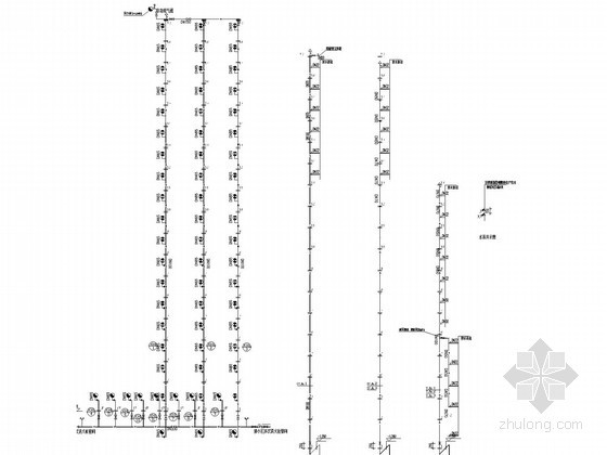 [湖南]二类住宅楼给排水管道消防施工图-消防给水系统图 