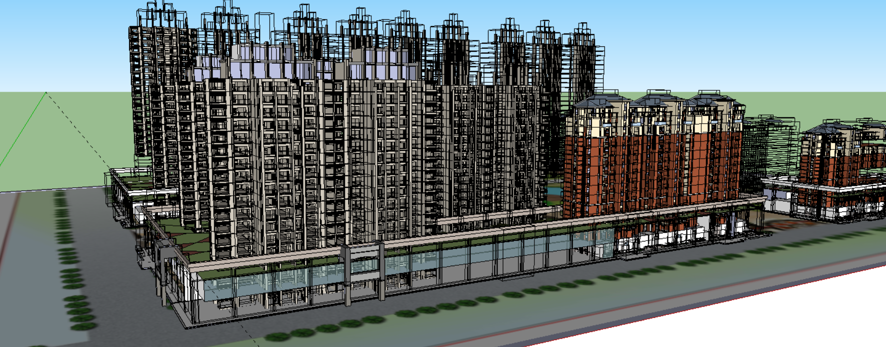 建築體塊模型設計(su模型)