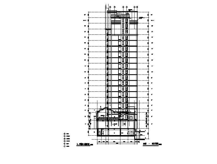 [宁夏]高层塔式商住小区建筑施工图（含多栋建筑及200多张图纸）-高层塔式商住小区建筑立面图