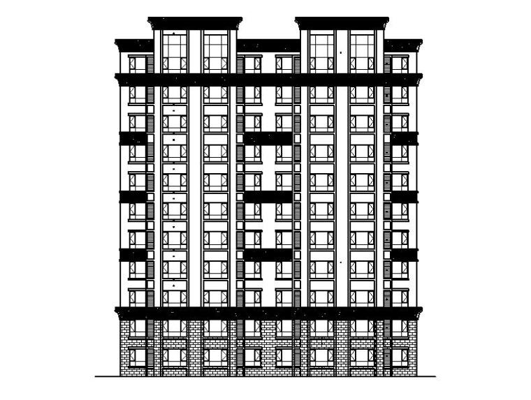 宁夏新中式住宅建筑施工图资料下载-[宁夏]高层剪力墙结构住宅建筑施工图（含商业）