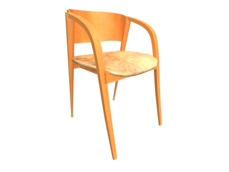 3d软件模型椅子资料下载-木制椅子3D模型下载