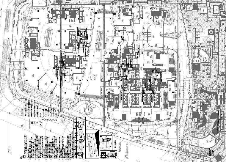 [广州地标]广州东塔大厦（地库、裙楼、办公楼）电气图纸-首层接地平面图