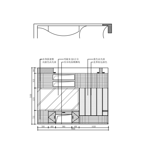 [上海]中式别墅样板间住宅室内设计方案（含实景图）-[上海]欧式别墅样板间住宅室内设计立面图