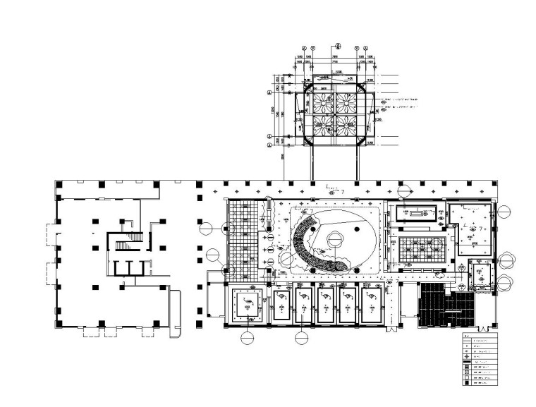 新中式大型休闲会所室内装修施工图（附效果图）-一层天花