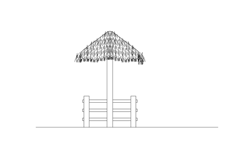 临建大门门楼施工详图资料下载-[大门节点详图]临西柴扉柴门景观小品施工图纸