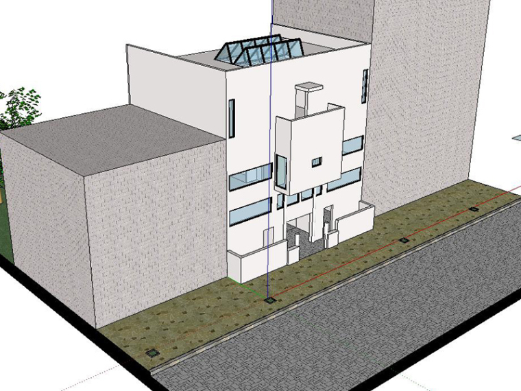 勒柯布西耶建筑作品资料下载-柯布西耶——普拉内克斯住宅SU建筑模型