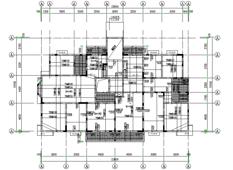 四层框架住宅楼剪力墙住宅资料下载-11层带阁楼剪力墙住宅楼结构施工图纸（CAD，22张）