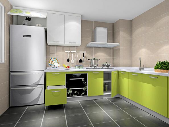 现代简约风格厨房装修图片资料下载-家庭厨房装修怎样选择色彩