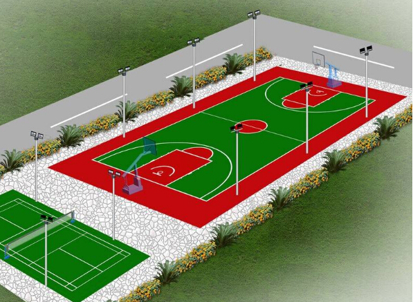 篮球场设计模型资料下载-篮球场工程计划书