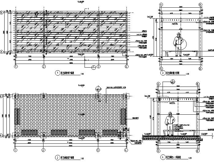 某大城市景观工程——南三环体育公园景观设计施工图-铁艺廊架施工详图