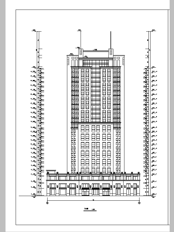宾馆酒店套图cad资料下载-现代高层宾馆酒店建筑设计施工图CAD