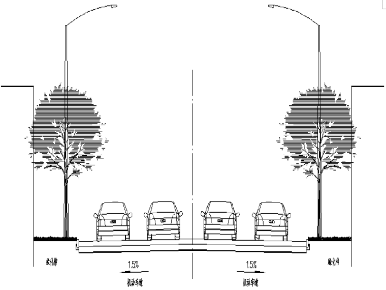 二级路标准横断面图资料下载-[四川]鸿雁路道路提质改造工程施工图设计