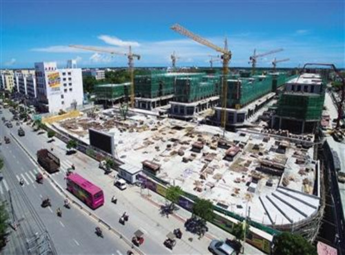 三亚商业建筑资料下载-海南乐东最大商贸综合体商业建筑封顶，总投资16亿元！