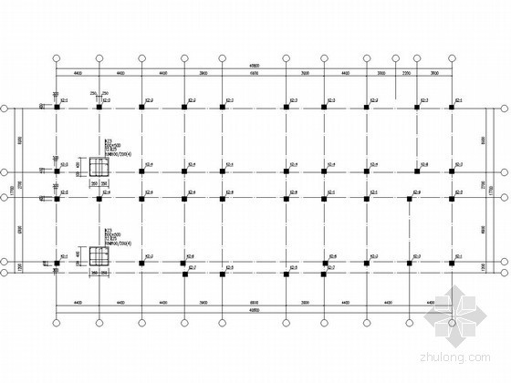 框架6层矩形教学楼建筑图资料下载-[学士]四层框架教学楼结构施工图（含建筑图）