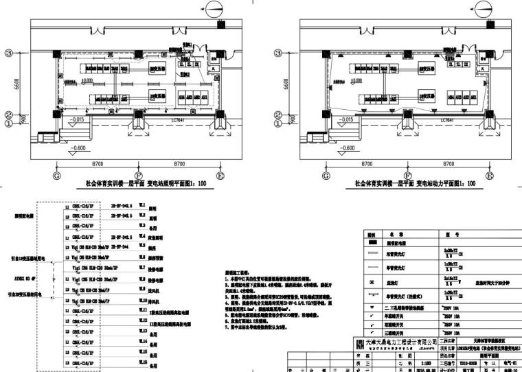 天津体育学院35KV变电站项目图纸-照明平面图