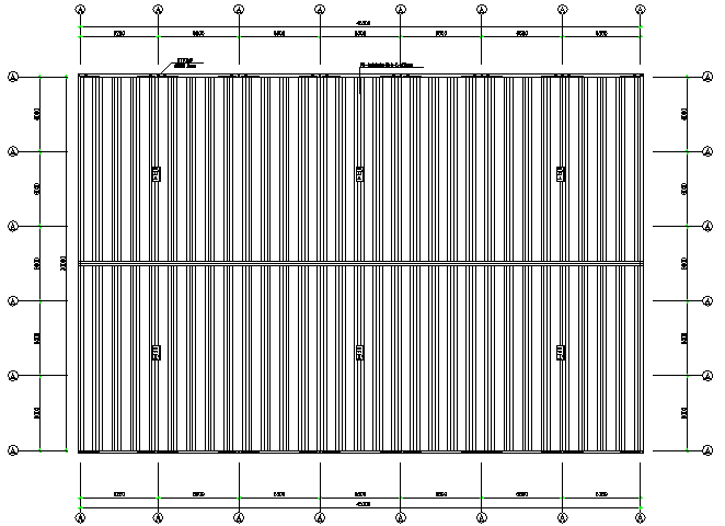 30m门架资料下载-河南单跨门式刚架厂房火电厂工程（CAD，8张）