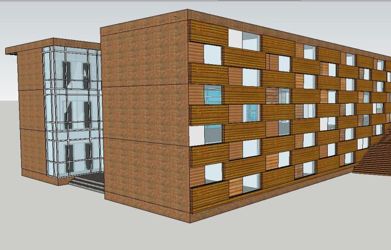 图书馆设计su模型资料下载-图书馆建筑模型设计（现代风格）