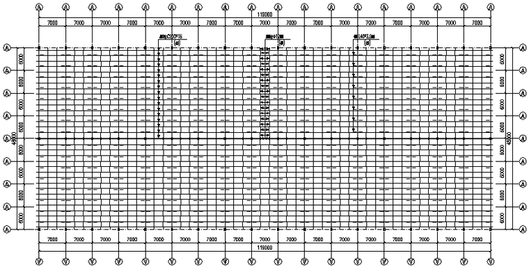 钢结构基础图cad资料下载-119米x48米钢结构工程施工图（CAD，8张）