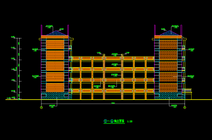 杭州余杭区某中学建筑施工图带总图