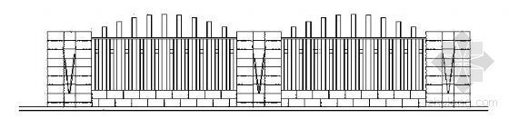 小区围墙建筑施工图设计资料下载-围墙施工图