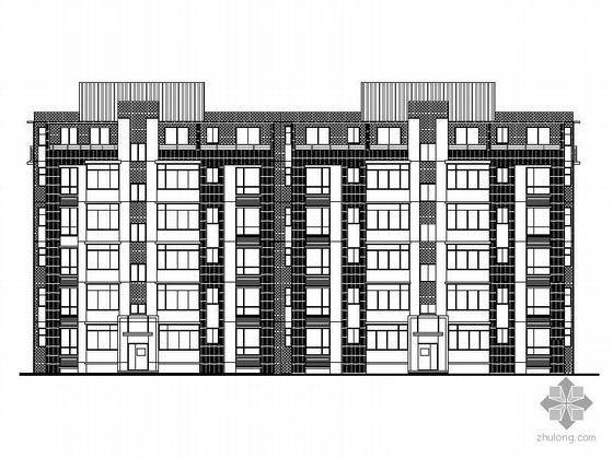 Neut玻璃坡顶住宅资料下载-某五层坡屋顶住宅楼建筑扩初图