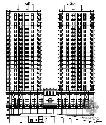 某二十五层办公综合体资料下载-[乌鲁木齐]某二十五层综合大厦建筑施工图
