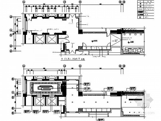 扇形木走廊施工图资料下载-[成都]某酒店电梯厅及走廊施工图