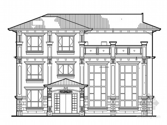 别墅建筑施工图9m资料下载-[东莞市石碣镇]某三层花园式别墅建筑施工图