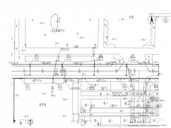 4公里市政道路图纸资料下载-[安徽]1.4公里城市I级市政道路排水平面图