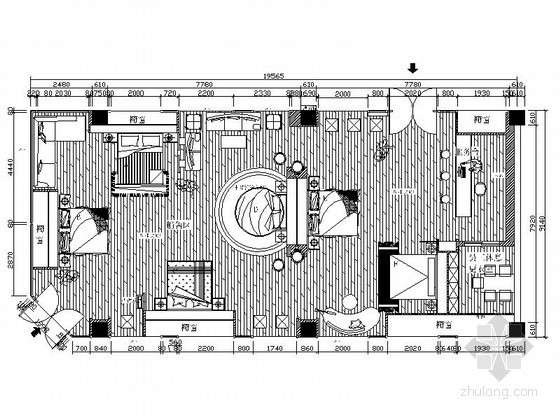 消防展厅室内设计资料下载-浪漫家纺展厅室内设计图（含效果）