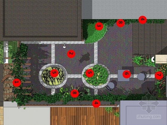 庭院手绘方案资料下载-别墅庭院景观工程设计方案（含CAD图纸）