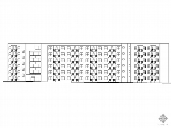 六层公寓框架建筑资料下载-某六层学生公寓建筑施工图