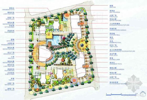 景观简欧小区设计方案资料下载-[上海]某小区景观设计方案