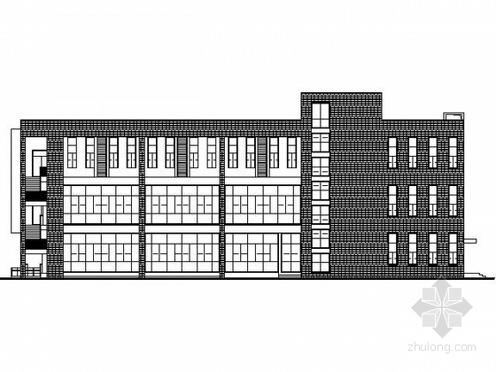 中学食堂建筑方案资料下载-[浙江]某中学三层食堂建筑施工图