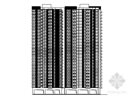 城市型住宅楼资料下载-某环球商务中心区（城市综合体）3号住宅楼建筑方案
