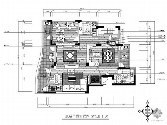 外廊式高层跃层设计图资料下载-雅致跃层式设计装修图