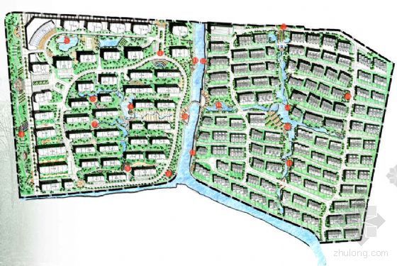 小区住宅楼概念性设计资料下载-浙江杭州小区景观概念性设计方案