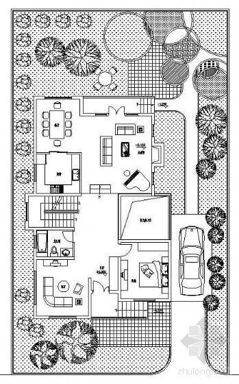 二层玻璃房资料下载-[京郊]某二层别墅建筑方案图（一）