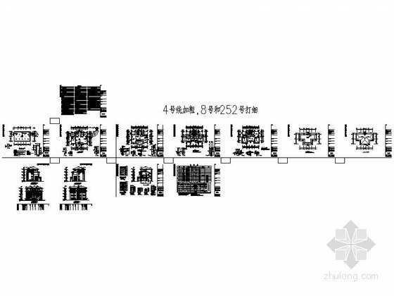 某四层豪华庄园别墅建筑施工图（含效果图)- 