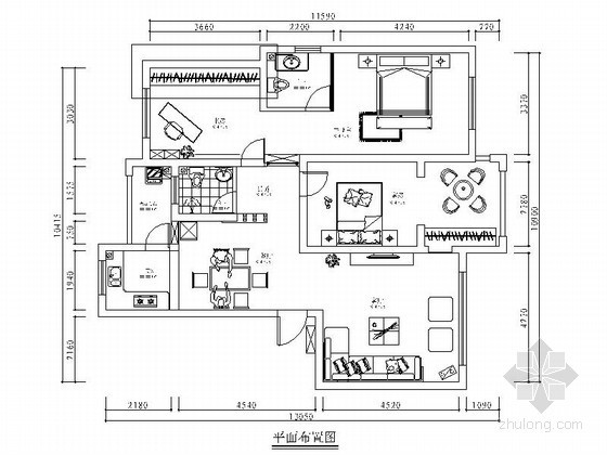 客厅家居装饰资料下载-现代三居室家居装饰装修图（含效果）