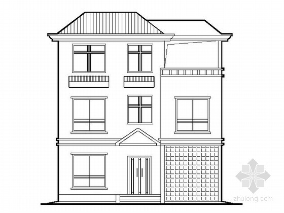 300平方别墅模型资料下载-某三层小康农居建筑施工图（300平方米）
