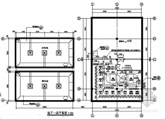 泵房cad施工图资料下载-泵房结构施工图