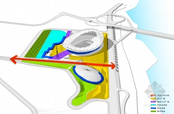 [重庆]大型体育馆建筑设计方案文本-体育馆分析图