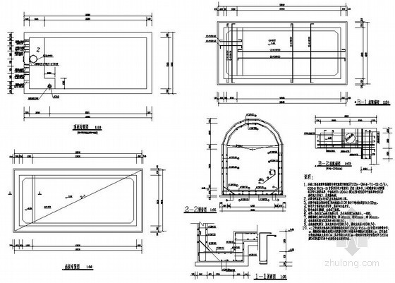 矩形水池施工资料下载-矩形高位水池结构施工图