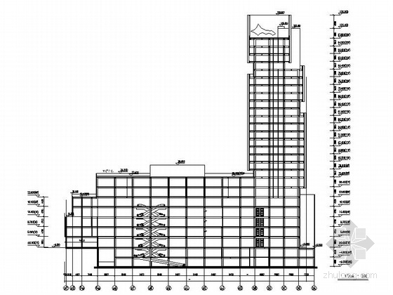 [浙江]某二十六层星级酒店建筑扩初图（108.6米）- 